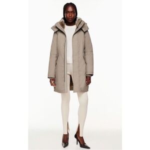 Babaton Taupe Puffer Coat